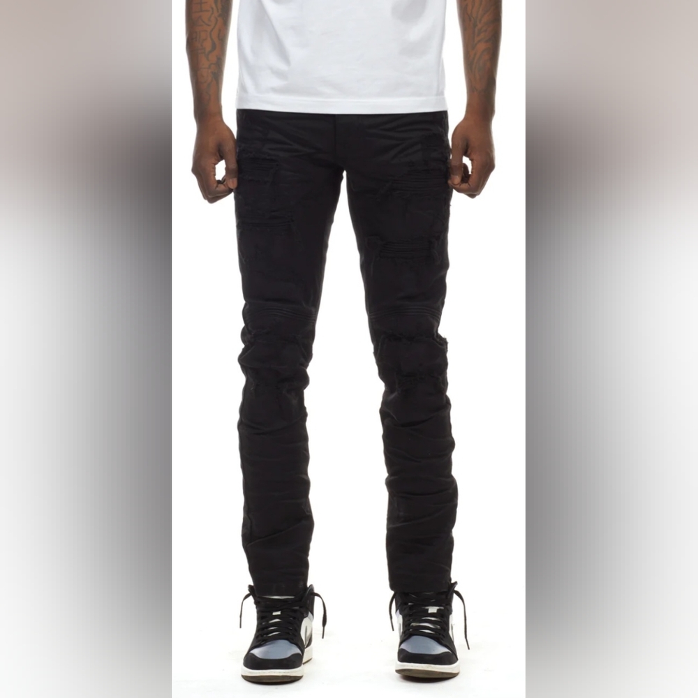 Smokerise Engineered Jeans, Slim Fit, Jet Black, 32x32 (NWT)